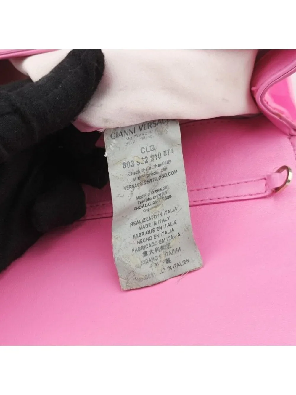 Versace Medusa Rose Red Patent Clutch Bag